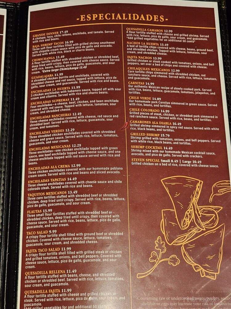 La Huerta Grill - Broken Arrow, OK menu_pic