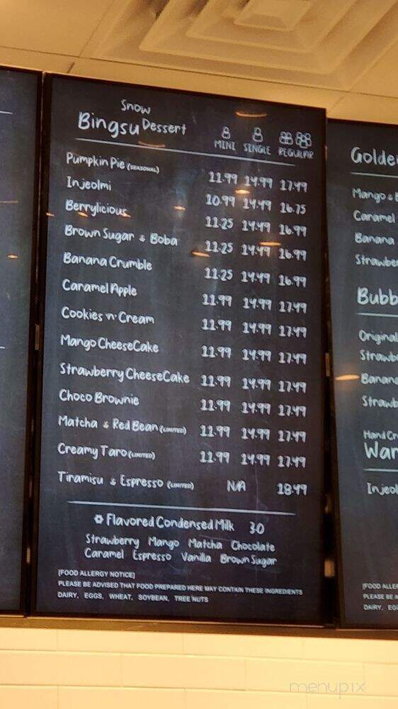 Lumi Dessert Cafe - Redmond, WA menu_pic
