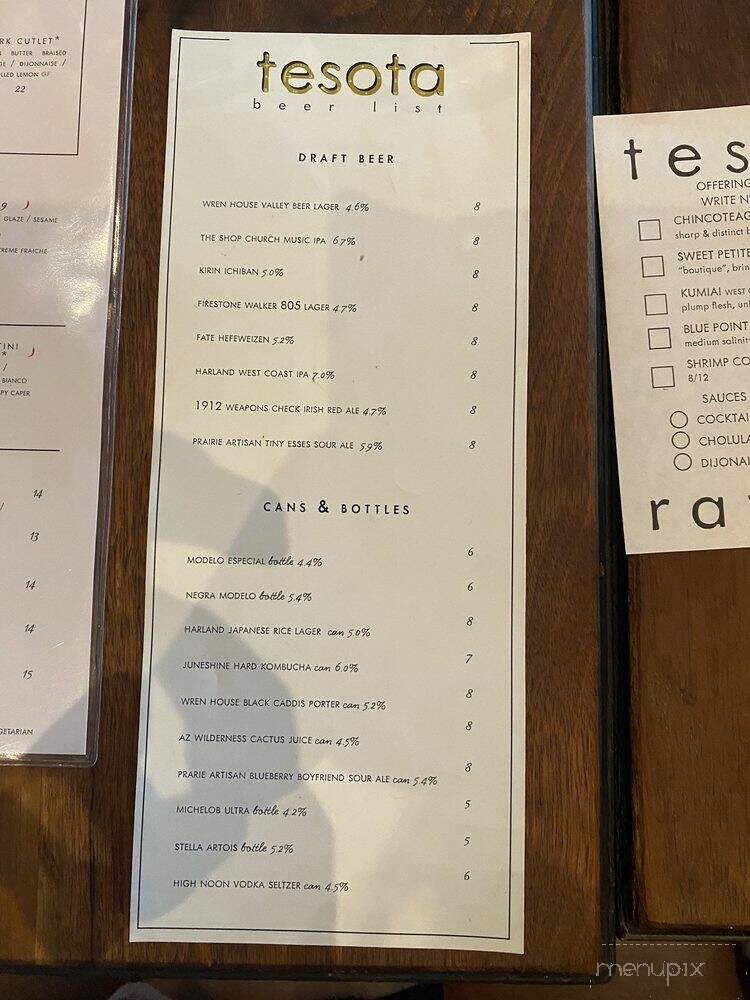 Tesota - Phoenix, AZ menu_pic