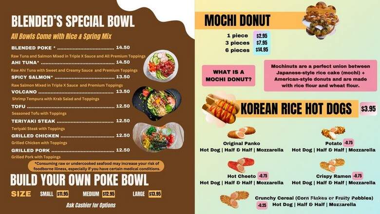 Blended Bistro & Boba the Loop - Kissimmee, FL menu_pic