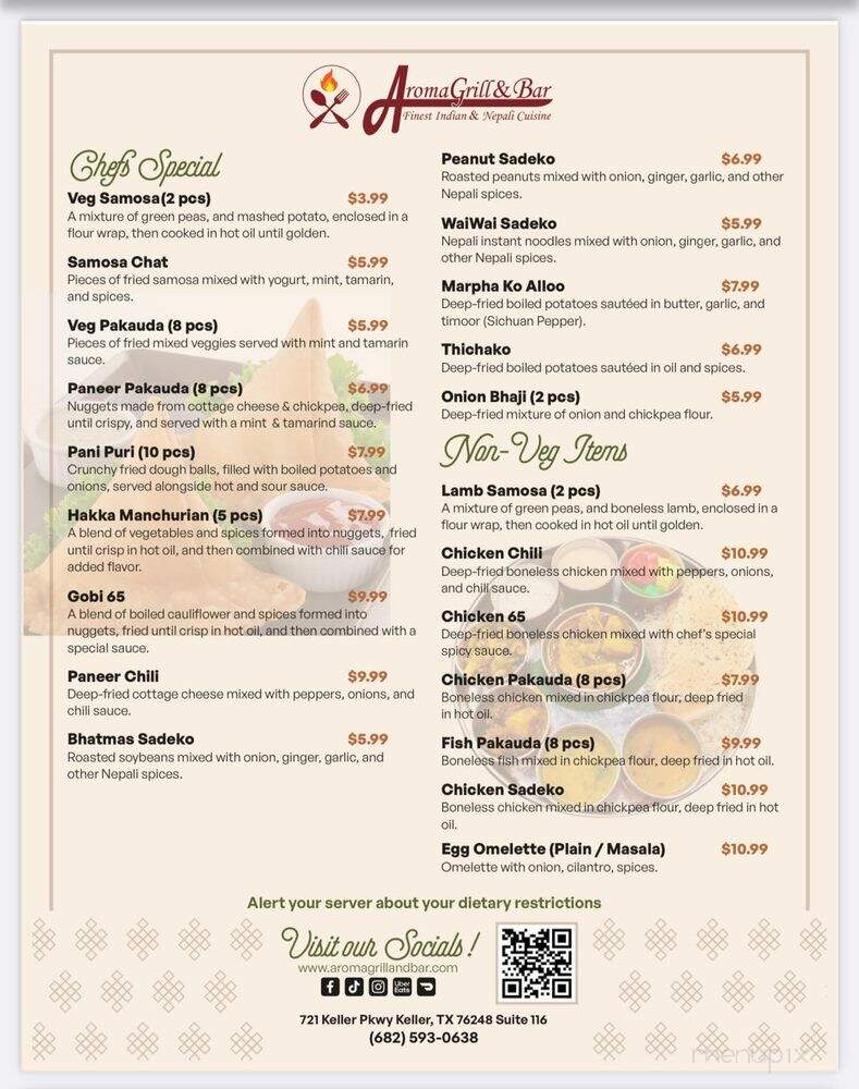 Aroma Grill & Bar - Keller, TX menu_pic