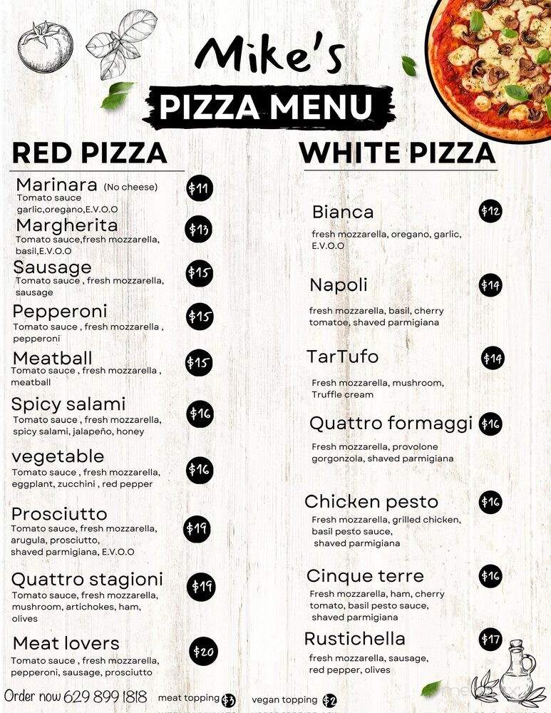 Mike's Pizzeria - Murfreesboro, TN menu_pic