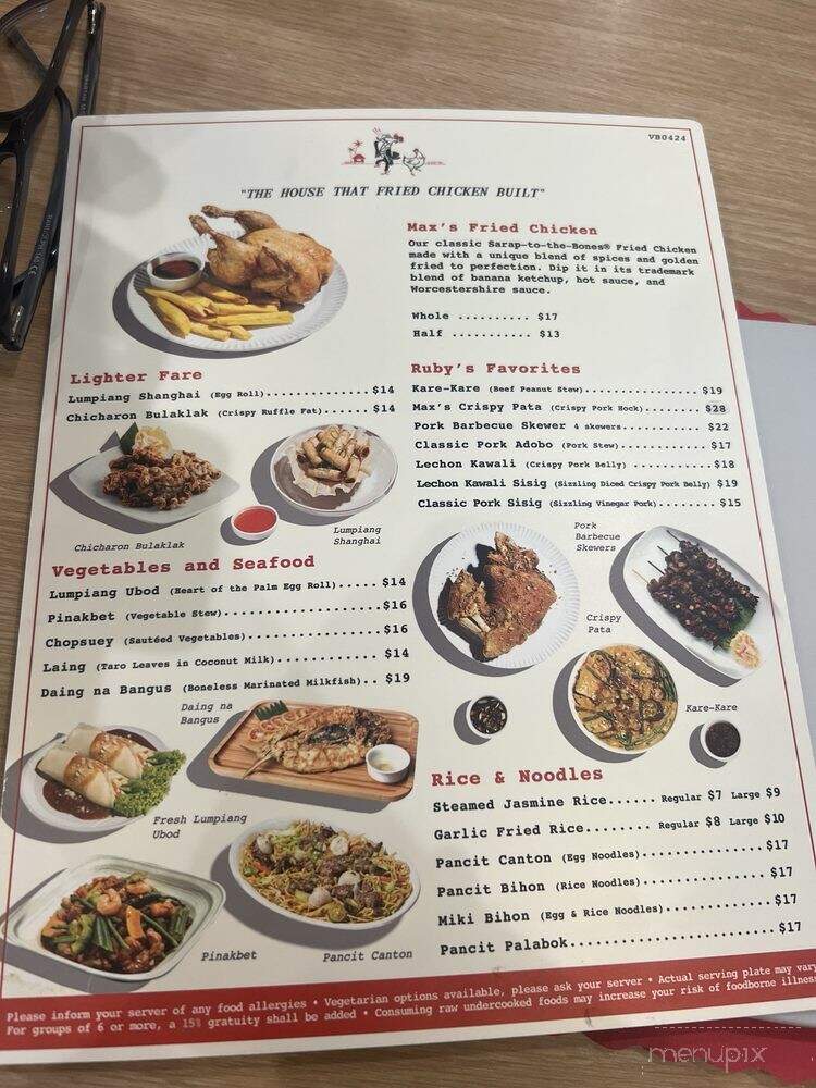 Max's Restaurant - Virginia Beach, VA menu_pic