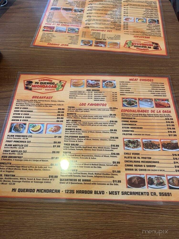 Mi Querido Michoacan - West Sacramento, CA menu_pic