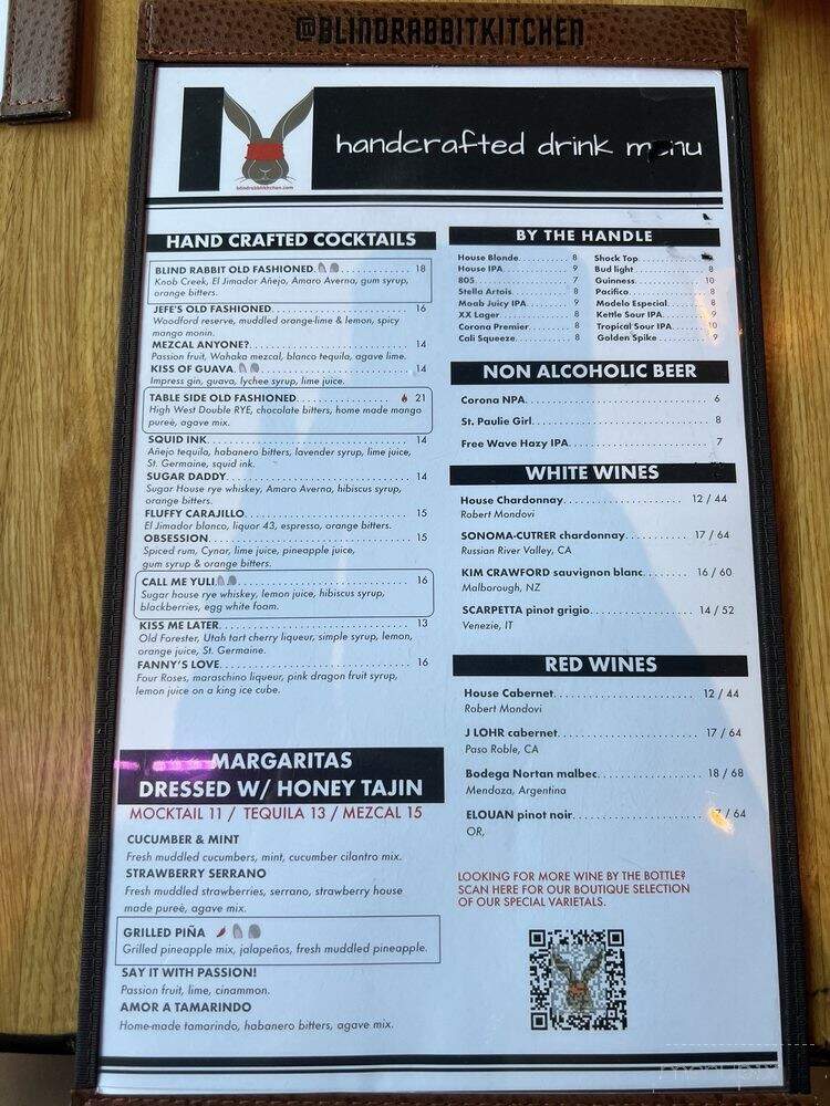 Blind Rabbit - Salt Lake City, UT menu_pic