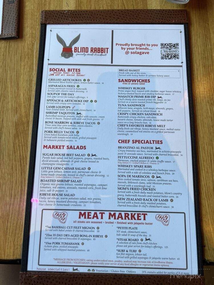 Blind Rabbit - Salt Lake City, UT menu_pic