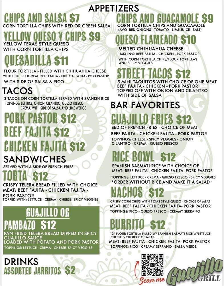 El Guajillo - Houston, TX menu_pic