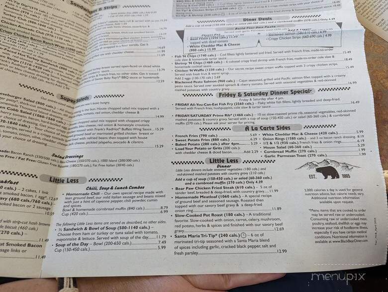 Black Bear Diner - Eloy, AZ menu_pic