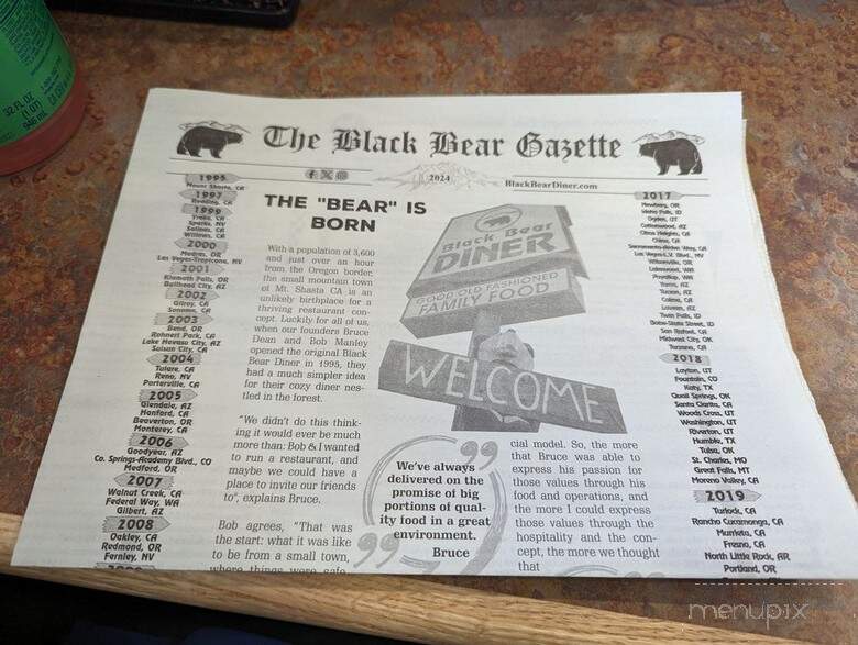 Black Bear Diner - Eloy, AZ menu_pic