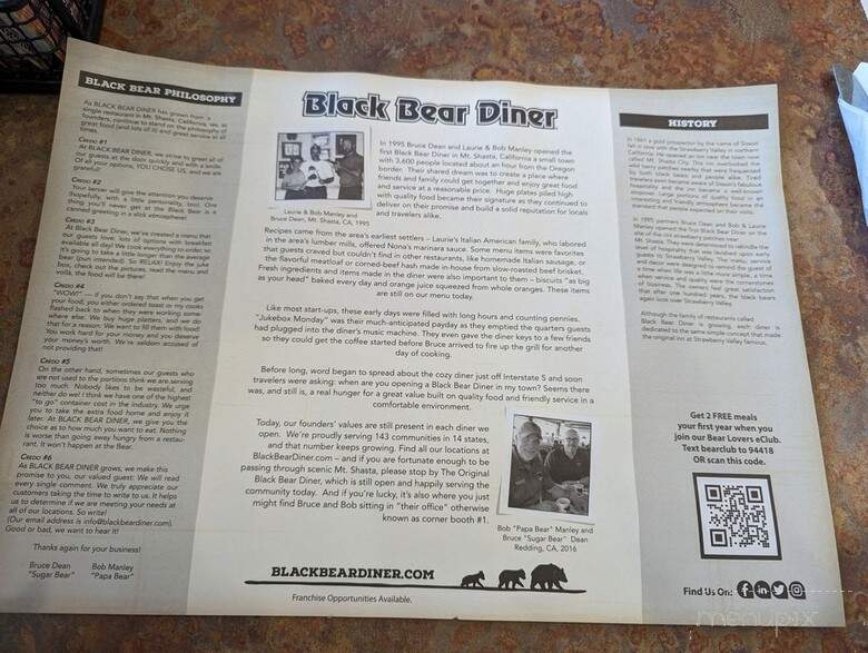 Black Bear Diner - Eloy, AZ menu_pic