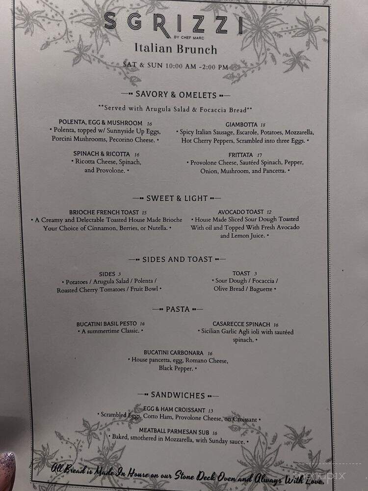 Sgrizzi Italian Ristorante & Bar - Enterprise, NV menu_pic