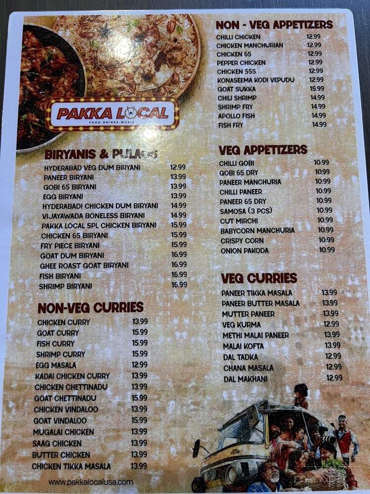 Pakka Local - San Ramon, CA menu_pic