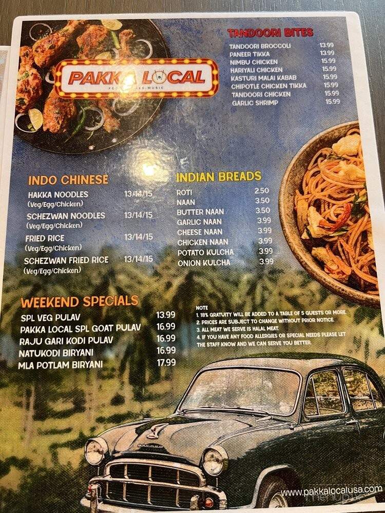 Pakka Local - San Ramon, CA menu_pic
