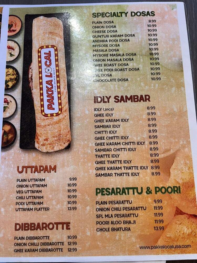 Pakka Local - San Ramon, CA menu_pic
