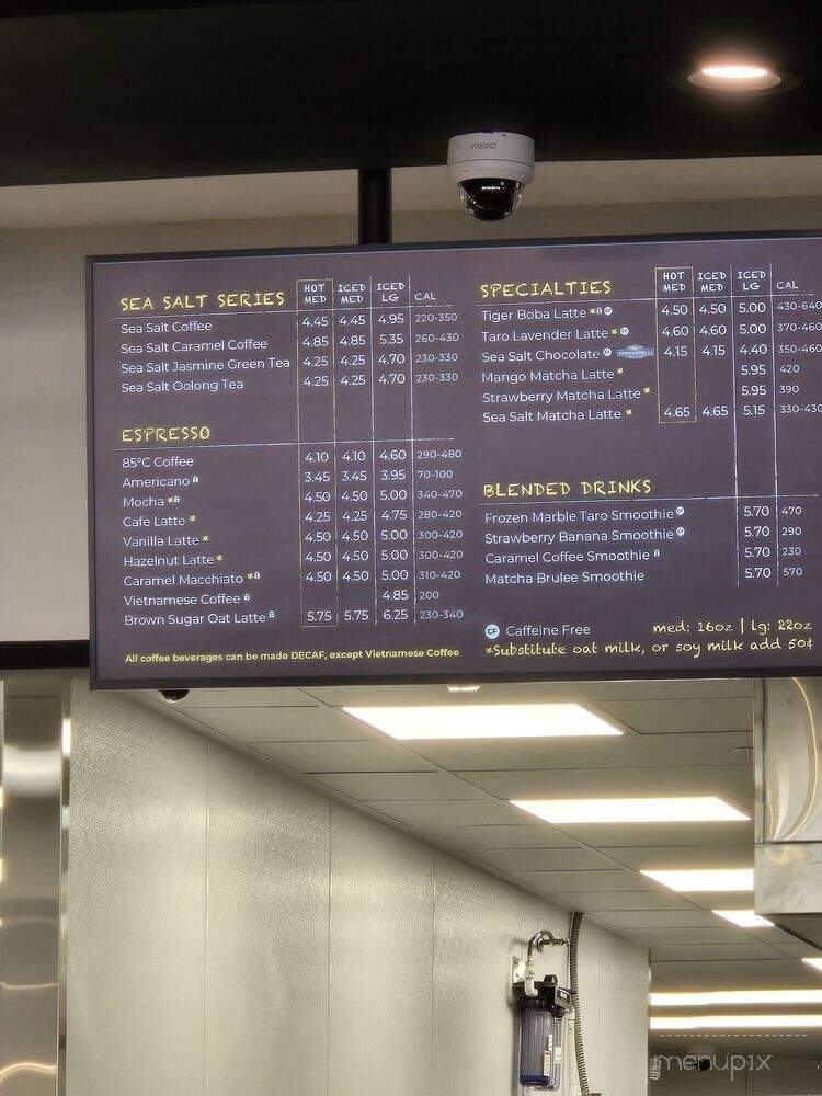 85 Degrees C Bakery Cafe - Moreno Valley, CA menu_pic