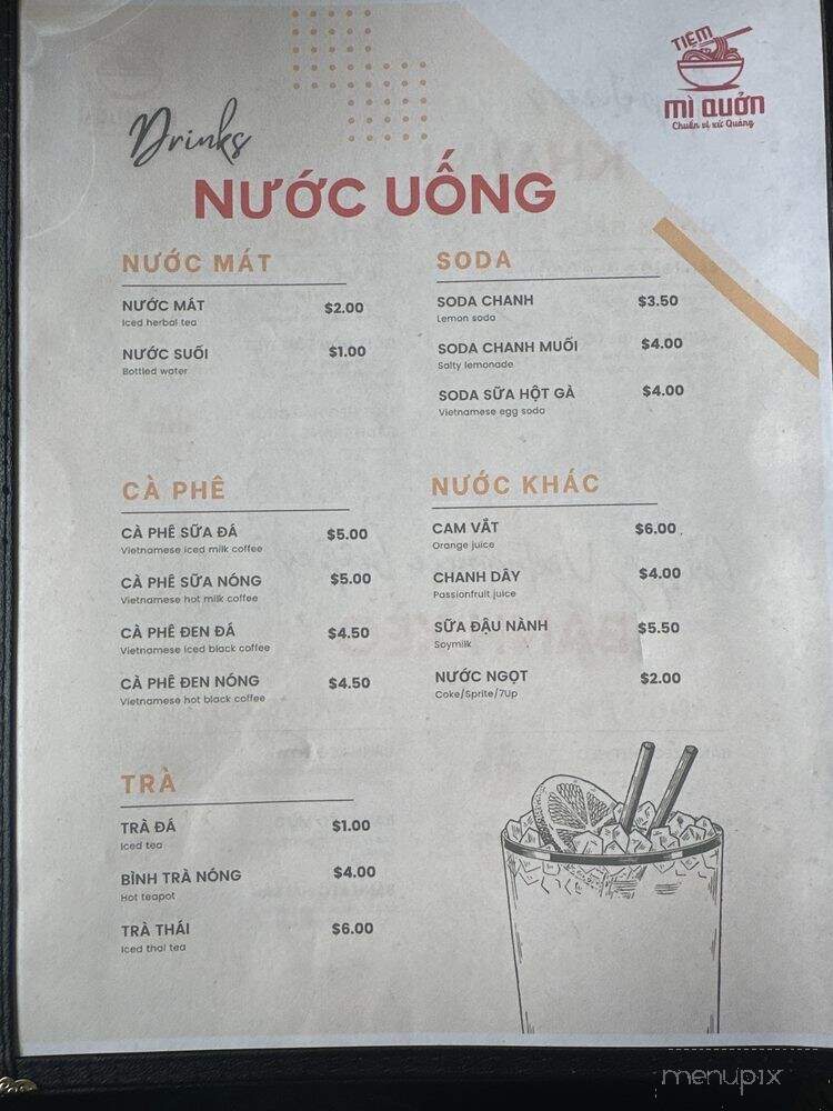 Tiem Mi Quon - Garden Grove, CA menu_pic