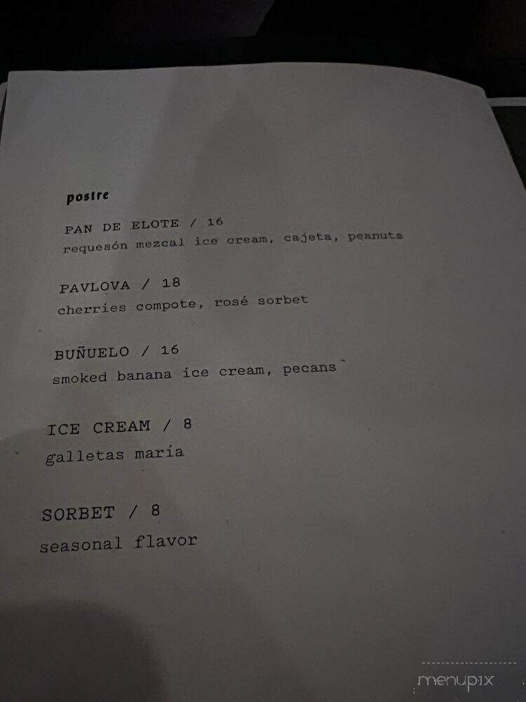 Vecino - Detroit, MI menu_pic