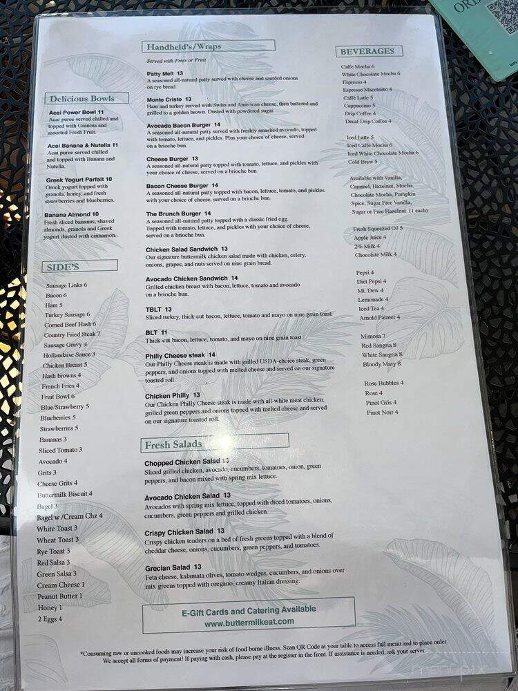Buttermilk Eatery - Pinellas Park, FL menu_pic