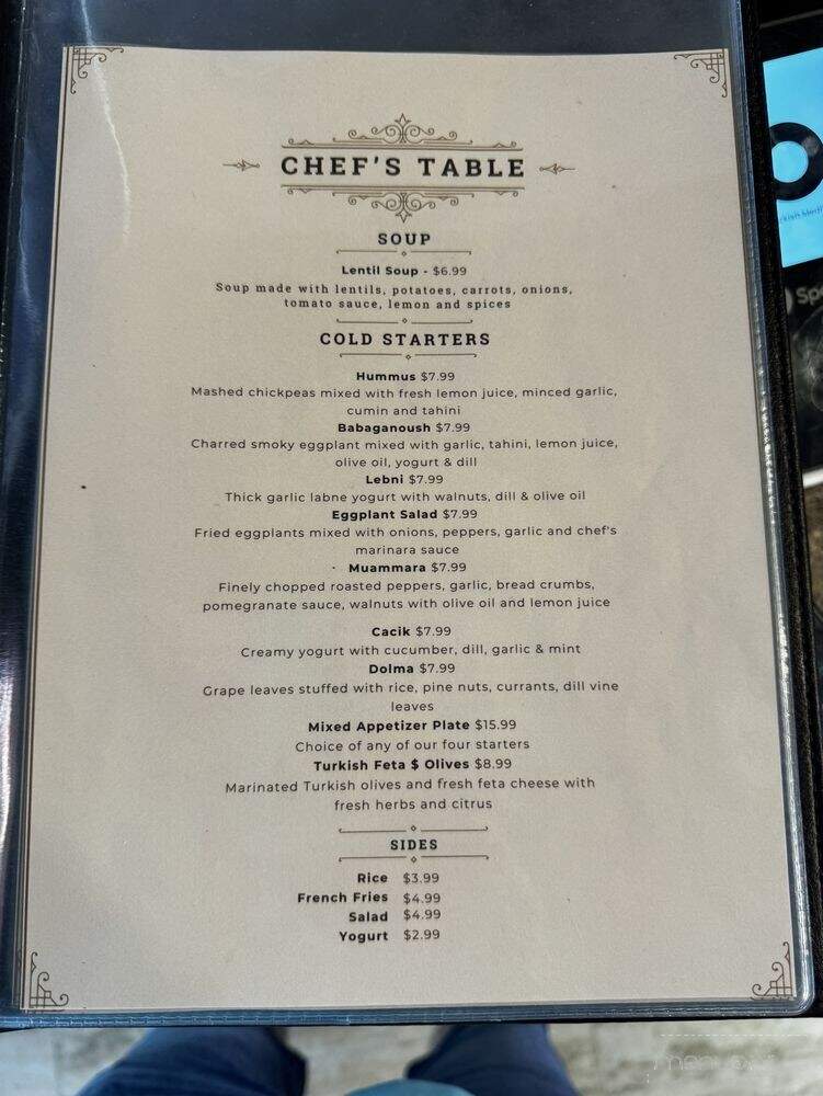 Chef's Table - Helotes, TX menu_pic