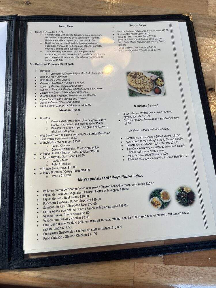 Mely's Restaurant - Pasadena, CA menu_pic