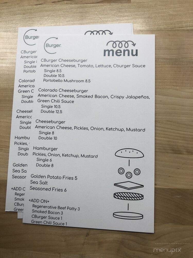 C Burger - Englewood, CO menu_pic