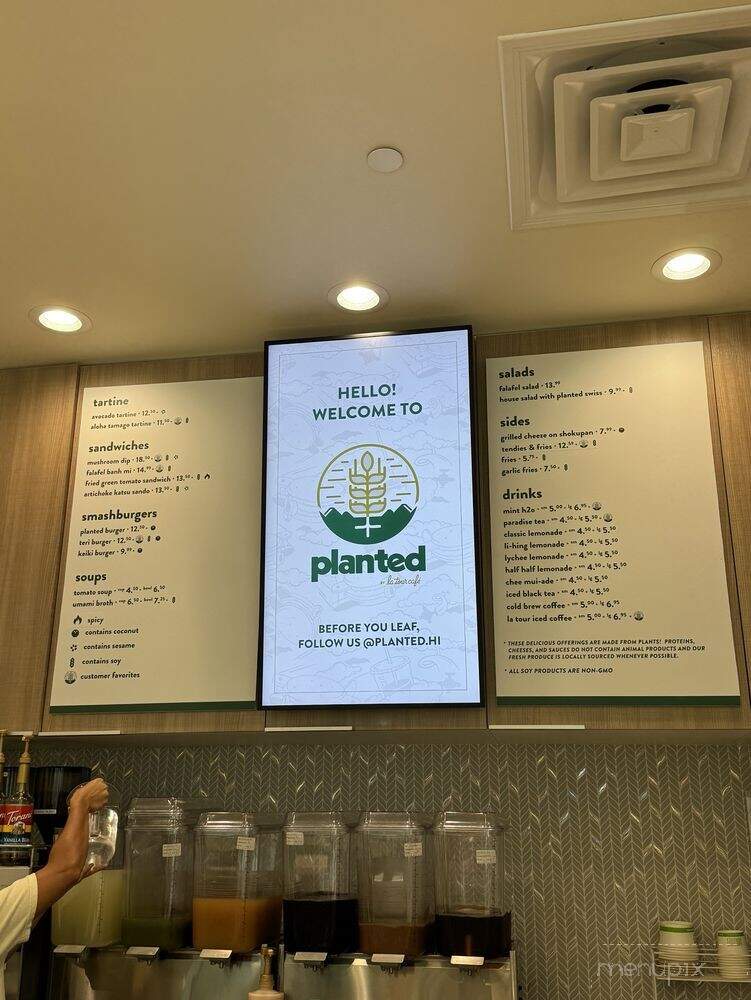 Planted by La Tour Cafe - Honolulu, HI menu_pic