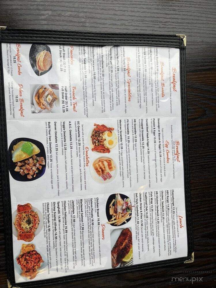 Oscar Cafe - Huntington Beach, CA menu_pic