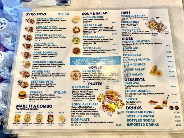 Nick the Greek - Pinole, CA menu_pic