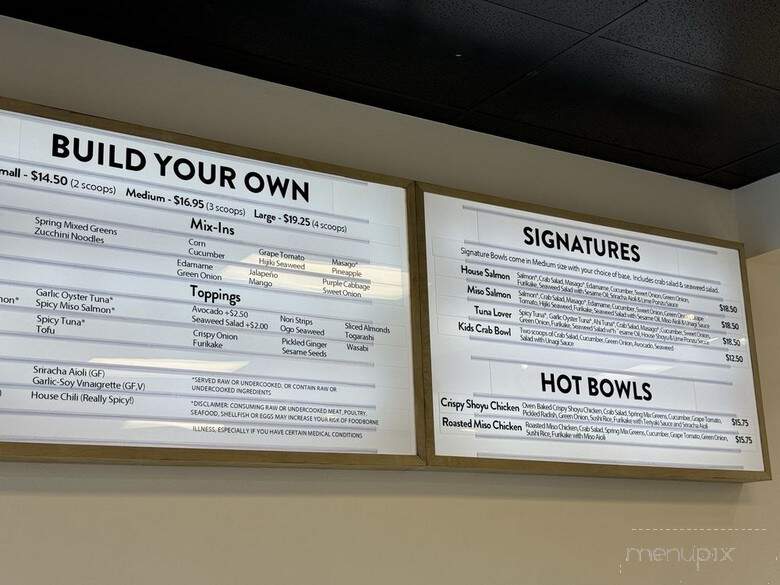 Poke House - Sacramento, CA menu_pic