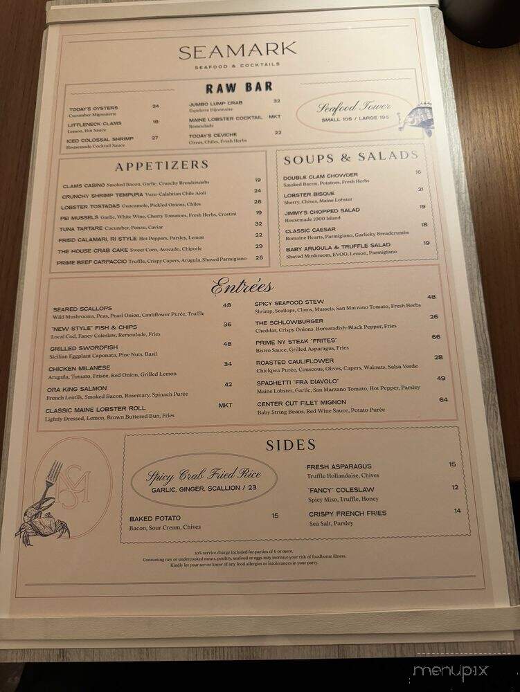 Seamark Seafood & Cocktails - Everett, MA menu_pic