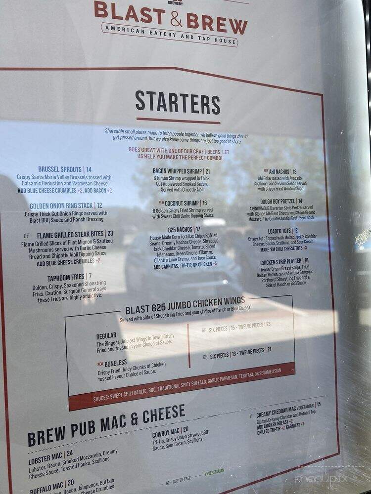 Blast and Brew - Atascadero, CA menu_pic