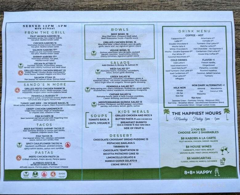 Olive By the Bay - Long Beach, CA menu_pic