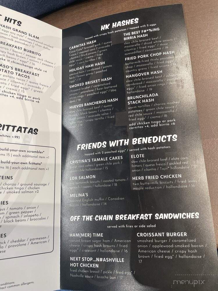 Hash Kitchen - Fort Worth, TX menu_pic