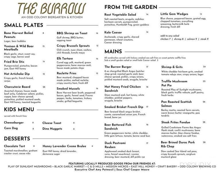 The Burrow - Pensacola, FL menu_pic