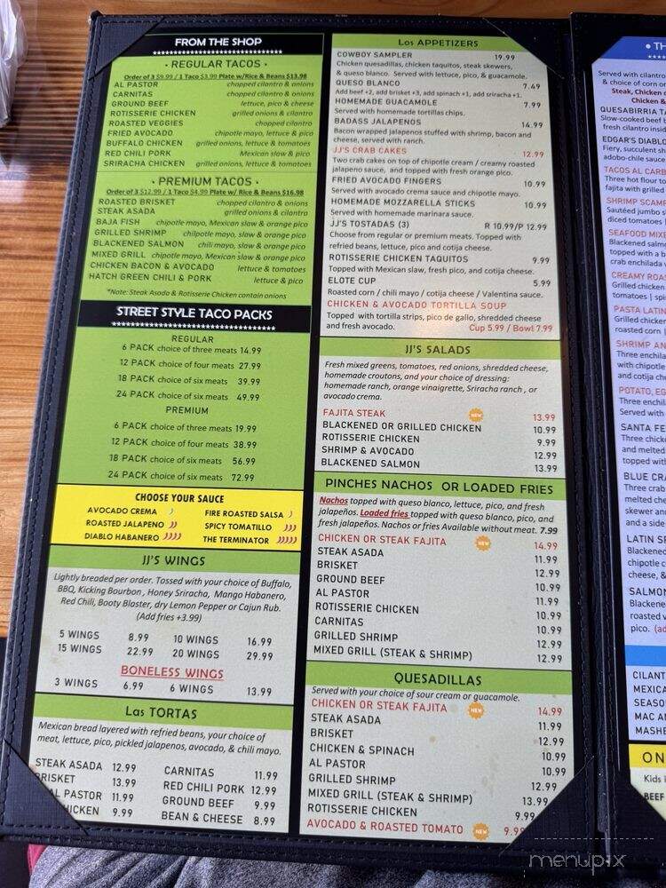 JJ's Taco Shop - North Richland Hills, TX menu_pic
