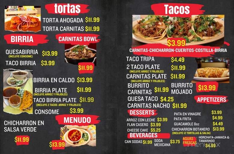 Carnitas Al Estilo Michoacan - Pomona, CA menu_pic