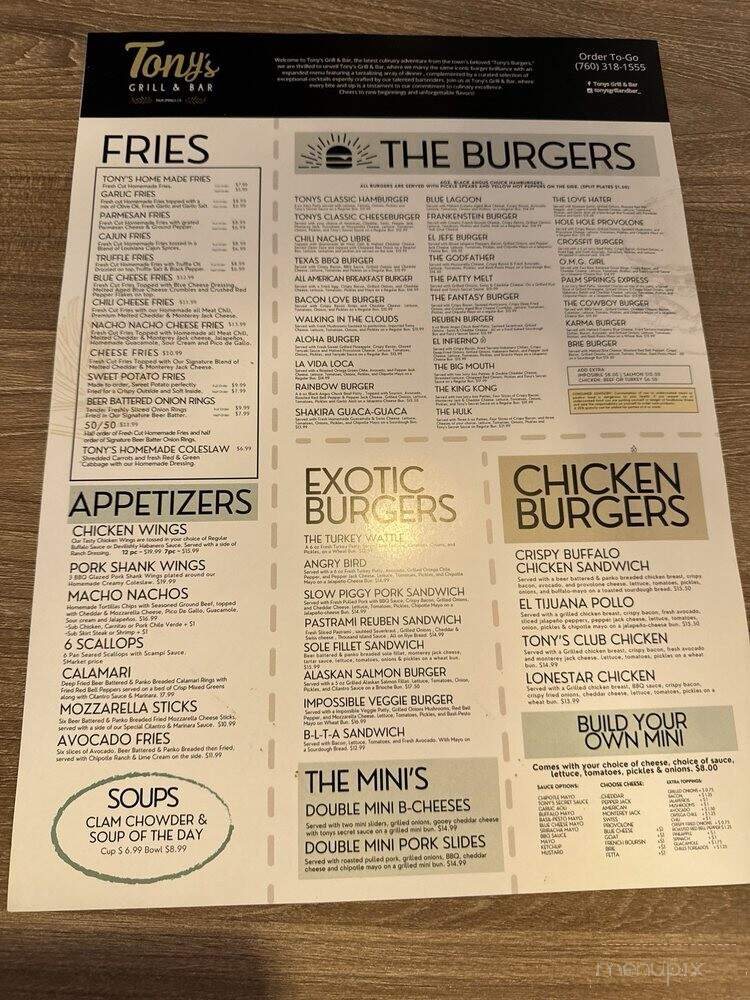 Tonys Grill & Bar - Palm Springs, CA