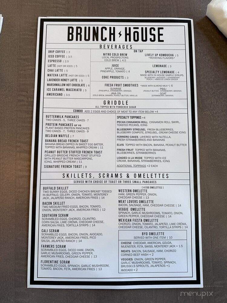 Brunch House - Grand Rapids, MI menu_pic