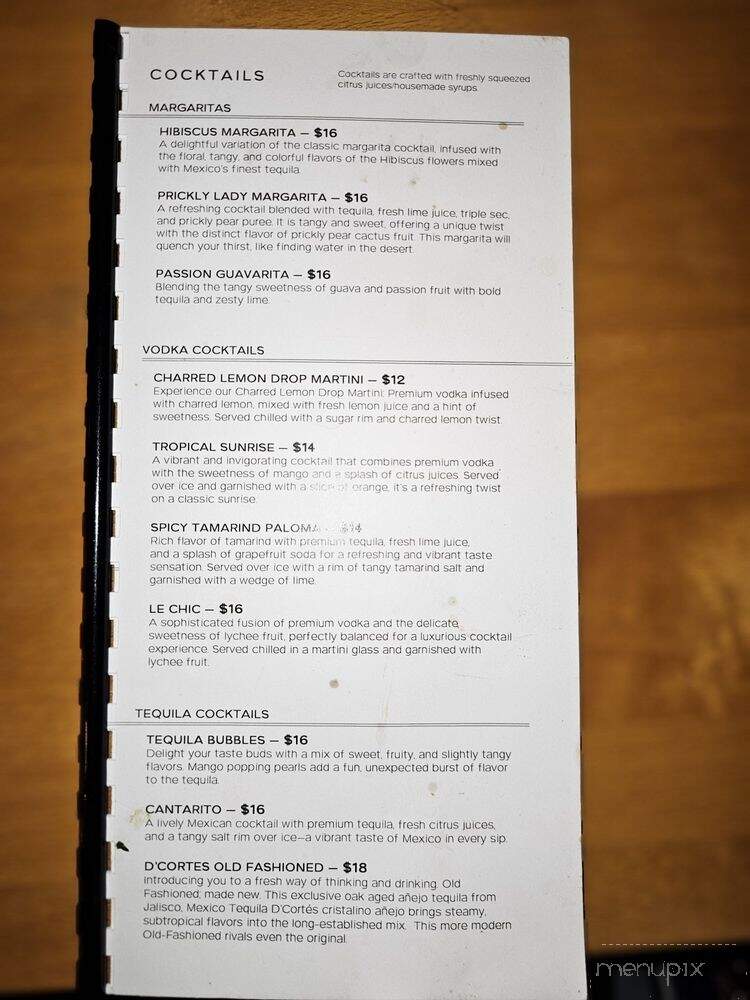 Vue Prime Mexican Steakhouse - Covington, WA menu_pic