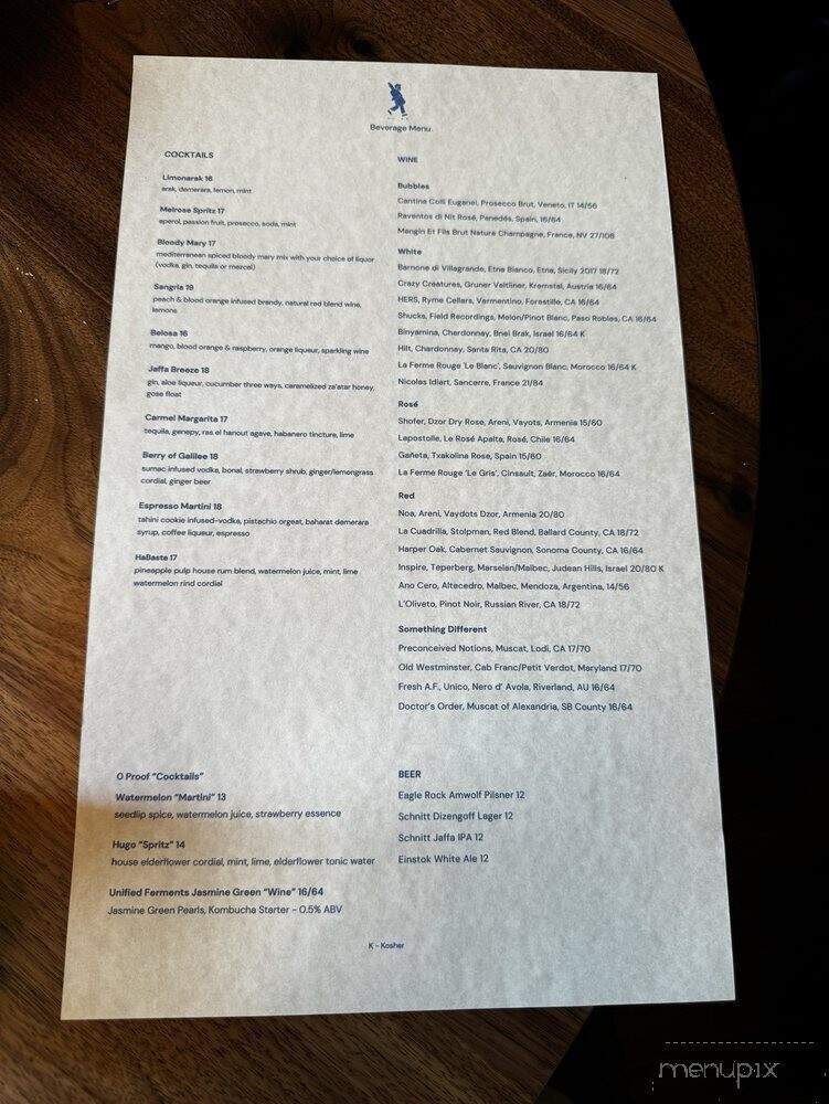 Carmel - Los Angeles, CA menu_pic