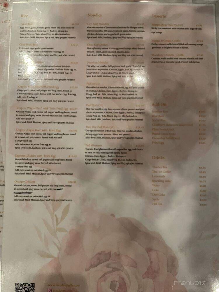 Mee Dee Thai Kitchen - Los Angeles, CA menu_pic