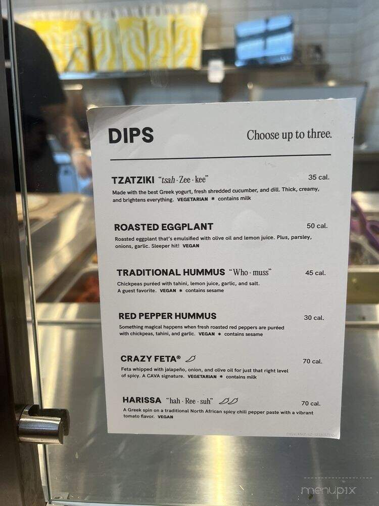 Cava - Los Angeles, CA menu_pic