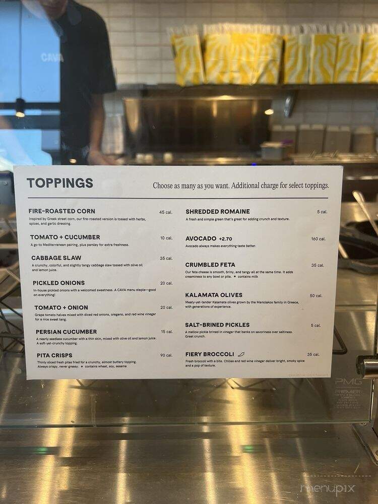 Cava - Los Angeles, CA menu_pic