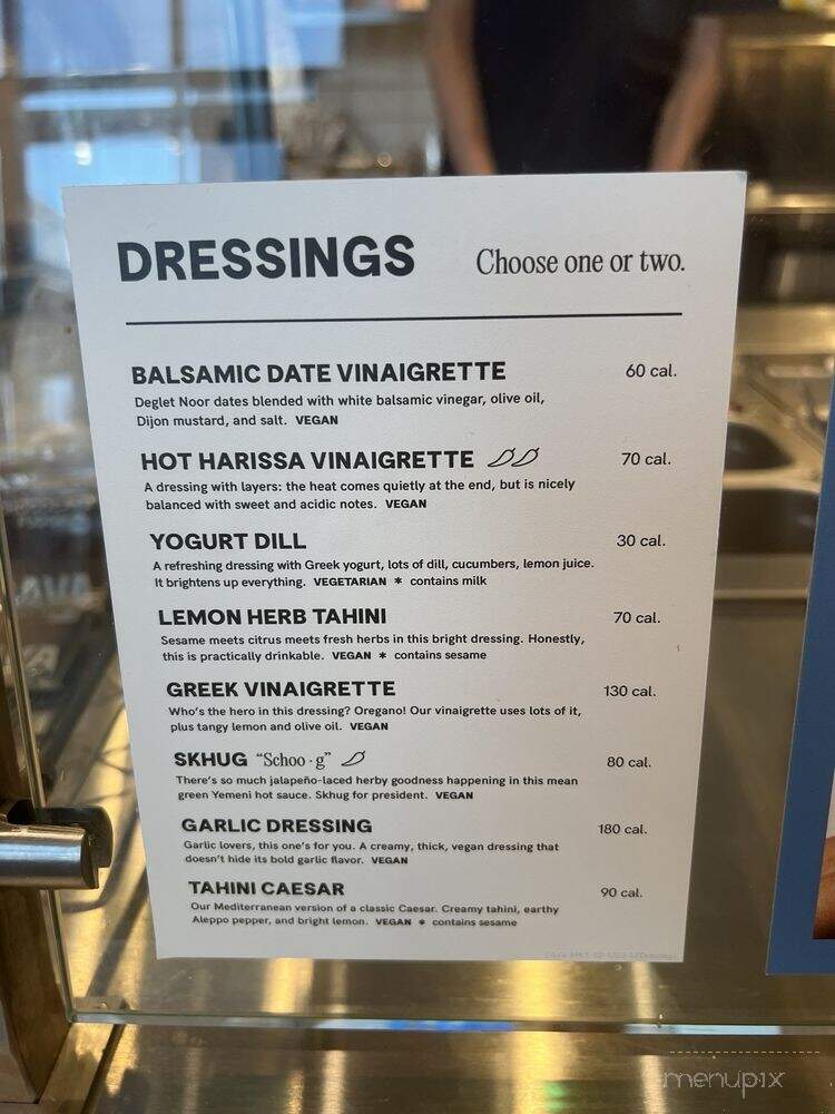 Cava - Los Angeles, CA menu_pic