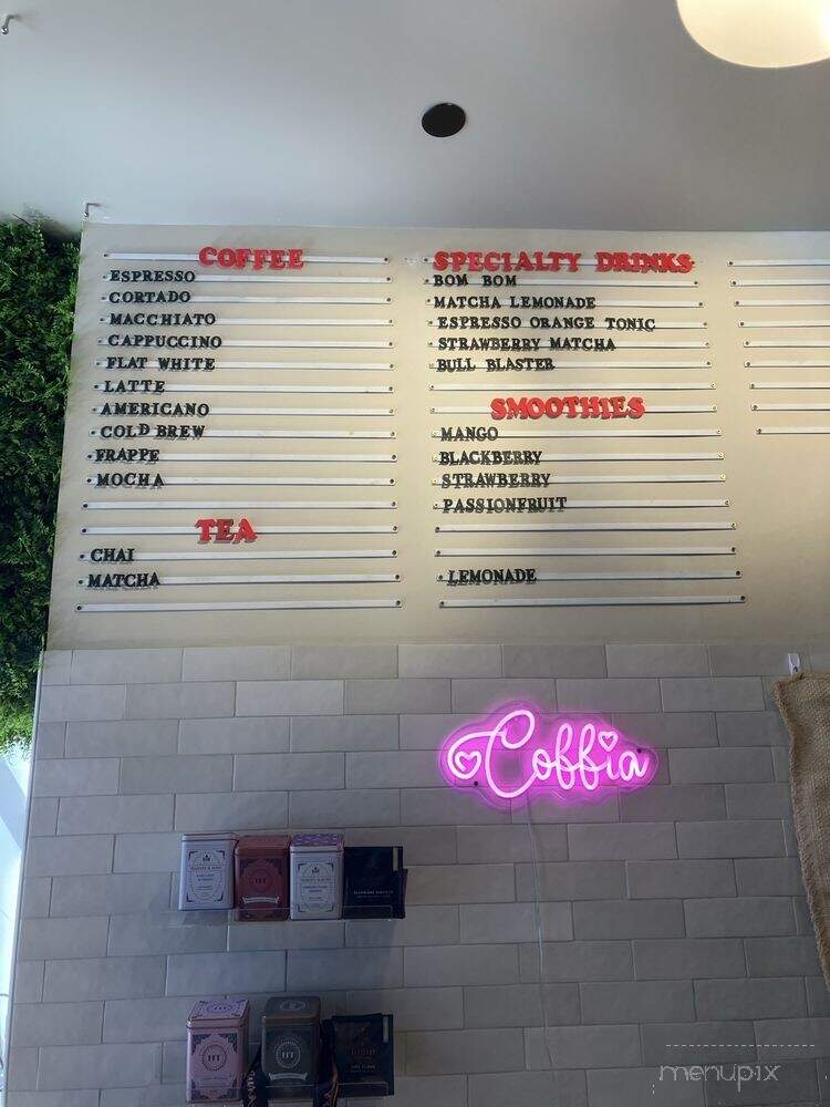 Coffia Coffee Shop - Cincinnati, OH menu_pic