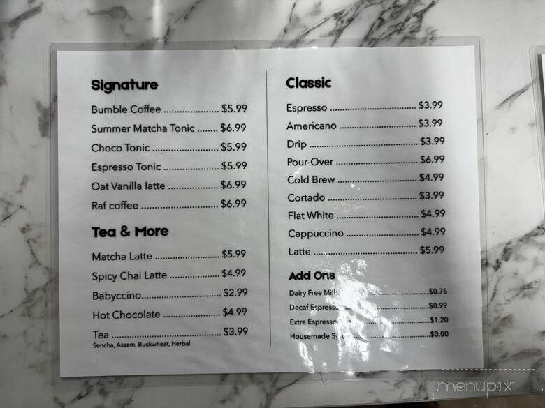 Redshift Coffee Roasters - Lake Forest, CA menu_pic