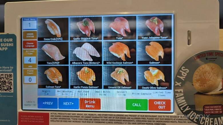Kura Revolving Sushi Bar - Scarsdale, NY menu_pic