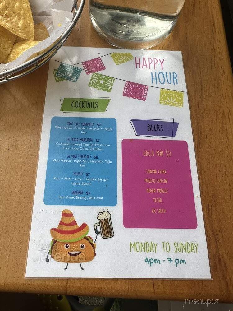 Taco City II - Washington, DC menu_pic