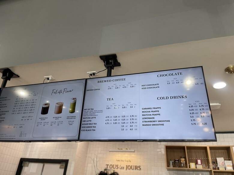 Tous Les Jours - Roseville, CA menu_pic