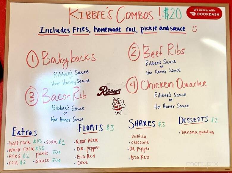 Ribbee's - Fort Worth, TX menu_pic